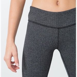 Dark Grey Heathered Herringbone Lululemon Leggings